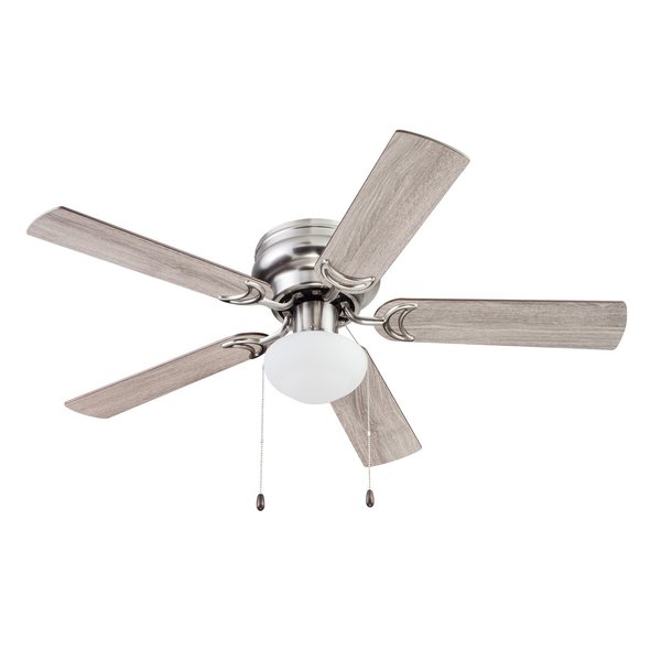 Prominence Home Alvina, 44 in.  Ceiling Fan with Light, Satin Nickel 51585-40